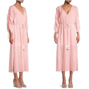Alice + Olivia Esmeralda Devore Silk Blend Midi Dress